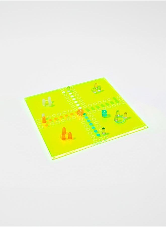 SUNNY LIFE - Neon Lucite Ludo Game | Indoor Game for All Ages | Board Game for Indoor Fun | Ludo Game | Board Game for adults and kids - Image 1