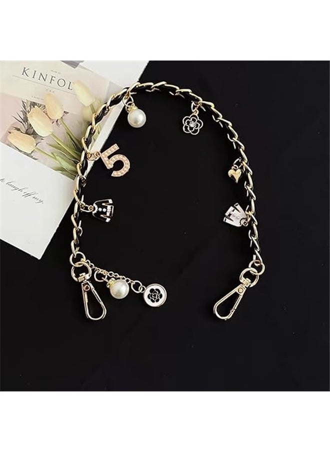 yongsheng 2pcs Double Chain Phone Charm Case Accessory leather string hand chain, Phone Charm, Detachable Anti Theft Strap  - Image 5