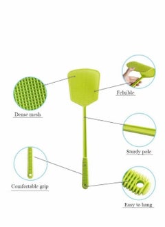 SYOSI Fly Swatter, 4 Pack Strong Plastic Fly Swat Set with Long Flexible Handle Manual Heavy Duty Fly Swatters Assorted Colors (Random Color )  - Image 3