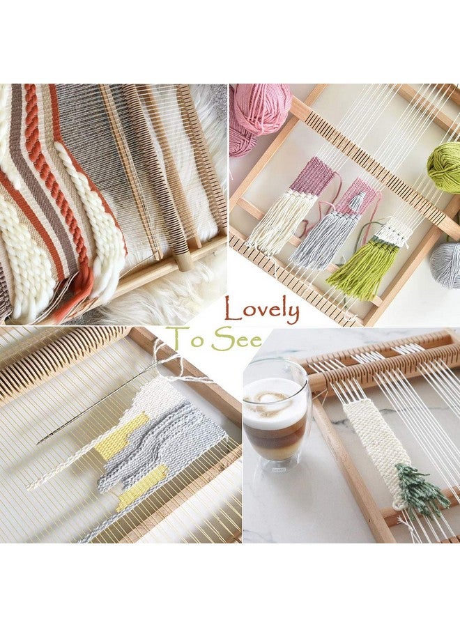 Kissbuty Wooden Multicraft Weaving Loom Large Weaving Frame To Handcraft For Kids And Beginners 9.9 By 15.7 By 1.3 Inches (Wooden) - Image 5