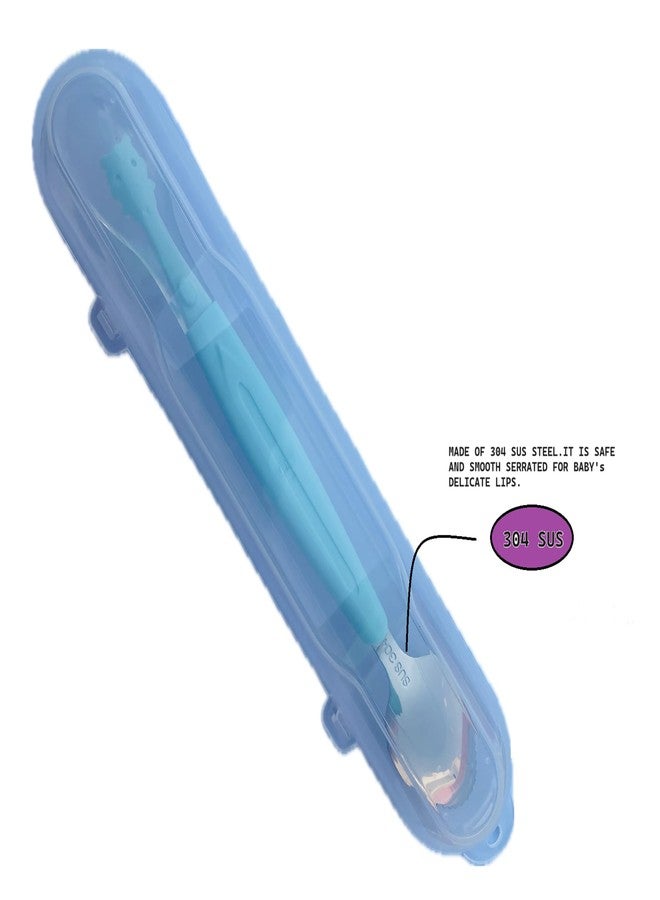 Wavva® Double Head Baby Spoon Silicone Soft Baby Fruit Scraping Mud Spoon Feeding Spoons Training Scrapping Fruits Children Babies for Gifts. (1) - Image 3