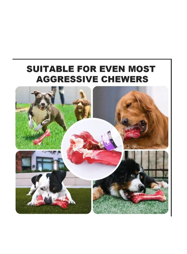 Dog Chew Bones for Aggressive Chewers Large Breed Real Beef Flavor Durable Dog Chew Toys Nearly Indestructible Tough Dog Toys - Image 1