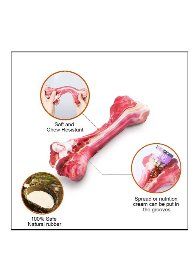 Dog Chew Bones for Aggressive Chewers Large Breed Real Beef Flavor Durable Dog Chew Toys Nearly Indestructible Tough Dog Toys - Image 2