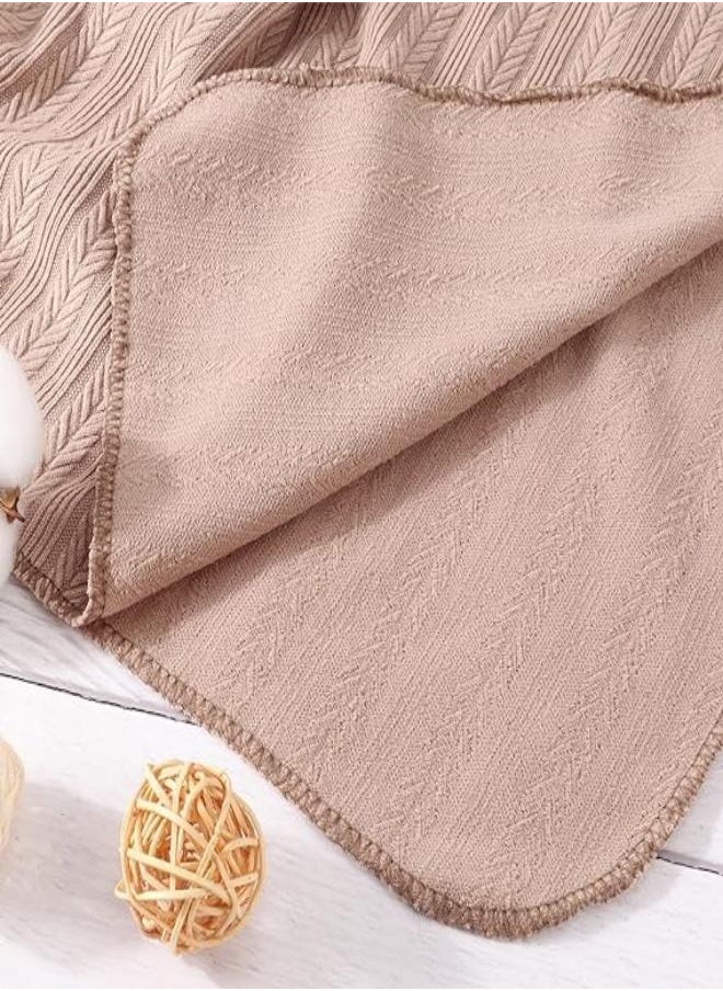 iMissiu - Newborn Swaddle Set with Matching Hat and Headband, Receiving Headband Blankets Muslin Baby Swaddle Blankets Stretchy Baby Blankets for Girls and Boys - Image 1