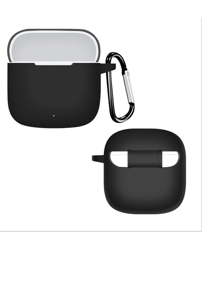 shomira Silicone Case Compatible with Huawei Freebuds SE 3 Earbuds, Soft Silicone Protective Case Cover, Shockproof Sleeve with Carabiner (Black) - Image 1