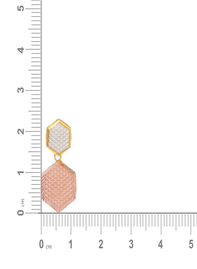 Malabar Gold and Diamonds أقراط نسائية على شكل قطرة من الذهب عيار 22 قيراط 916 مع صمولة لولبية NBERNK156 - Image 4
