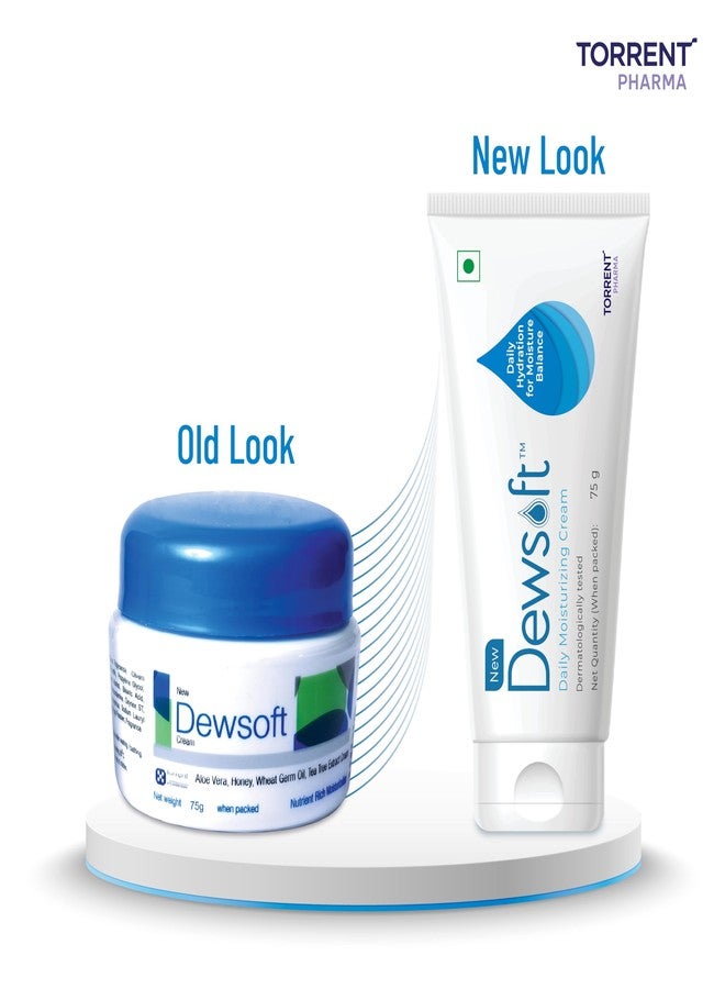 Torrent Dewsoft Moisturising Cream 75g with Coconut & Aloe for Daily Hydration - By Torrent Pharma - Image 3