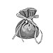 Airssory 10 Pcs 55x5 Inch Gray Velvet Fabric Cloth Candy Gift Pouches Drawstring Bags with Pearl Charm for Christmas Birthday Party Wedding Favors - Image 1