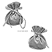 Airssory 10 Pcs 55x5 Inch Gray Velvet Fabric Cloth Candy Gift Pouches Drawstring Bags with Pearl Charm for Christmas Birthday Party Wedding Favors - Image 4