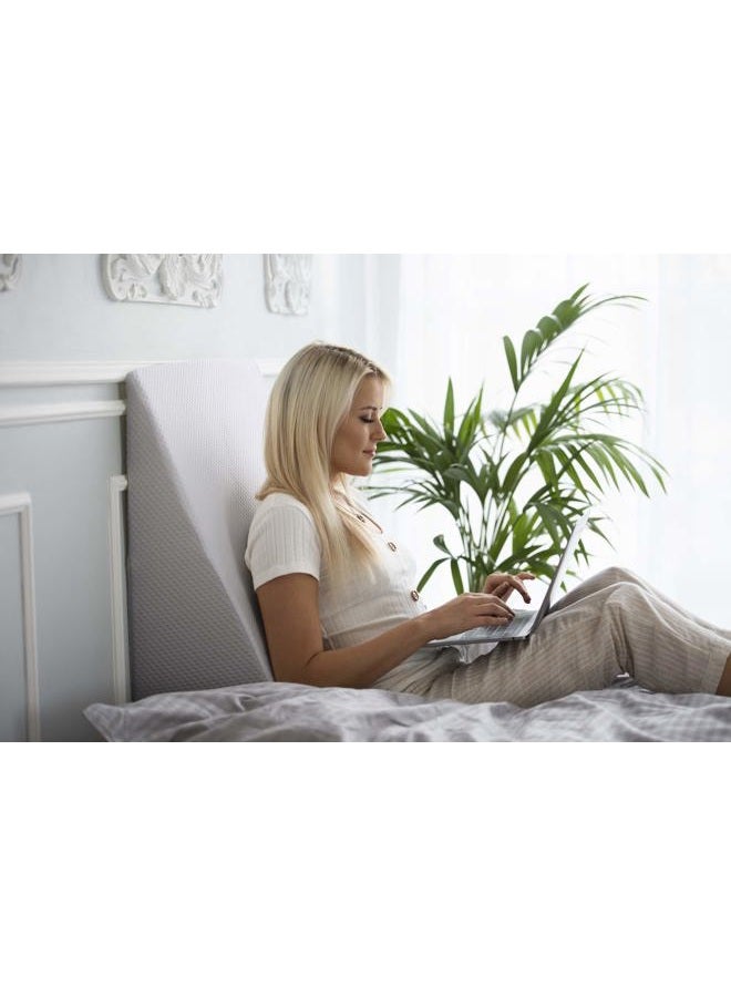 PlanetofBamboo Bamboo Viscose Top Layer Wedge Pillow Case Cover 24x24x10, Moisture-Wicking, Cooling and Breathable Wedge Pillow Cover with Zipper - Image 5