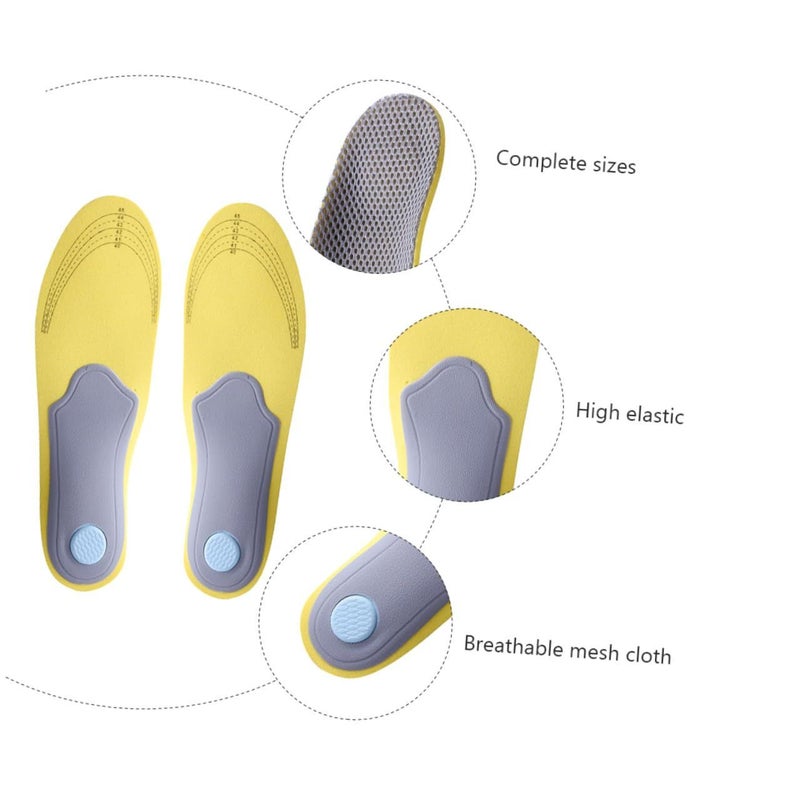 Arch Support Shoe Insoles for Men Breathable Anti Slip Flat Feet Correction Gray Size 40 46 - Image 3