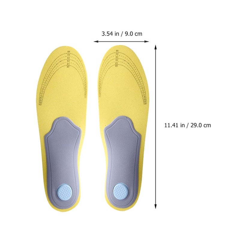 Arch Support Shoe Insoles for Men Breathable Anti Slip Flat Feet Correction Gray Size 40 46 - Image 2