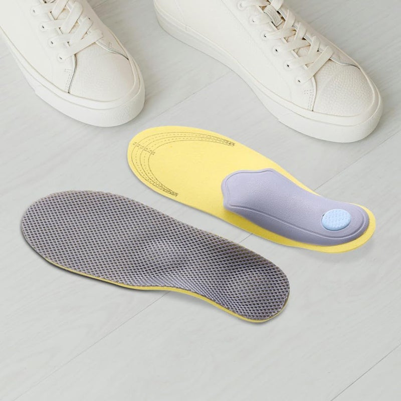 Arch Support Shoe Insoles for Men Breathable Anti Slip Flat Feet Correction Gray Size 40 46 - Image 4