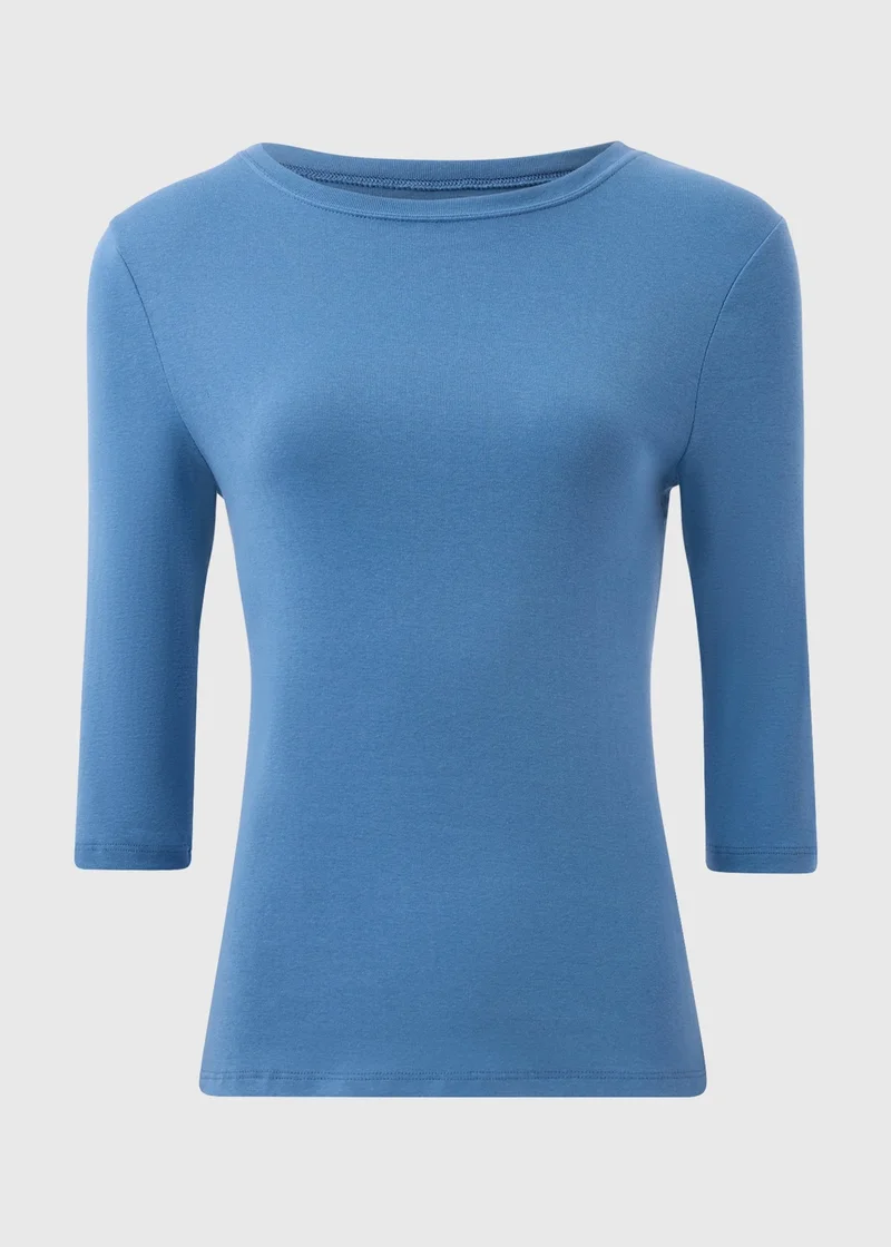 Matalan Blue 3/4 Fitted T-Shirt
