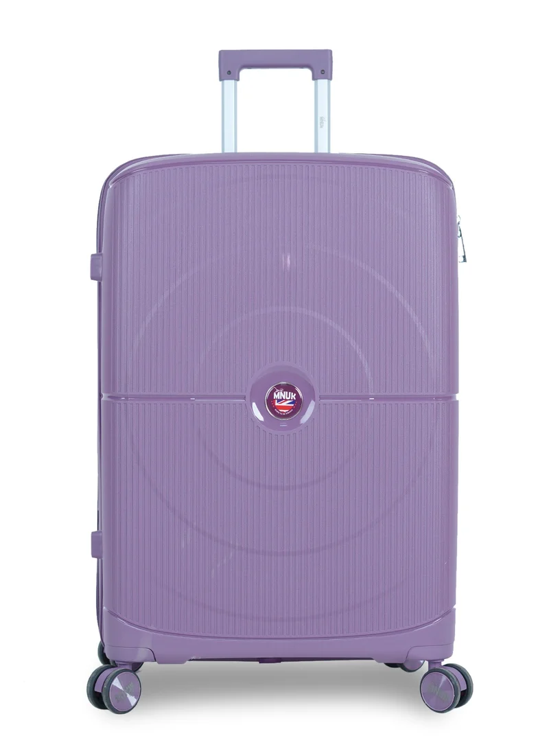 MNUK PREMIO Set of 3 Luggage|Polypropylene (PP) Hardside Luggage Trolley|Double 360° 4 Wheeler| Cabin-20 Inch, Medium- 24 Inch, Large-28 Inch|Purple