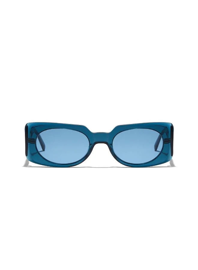 30Sundays Piper,Women Sunglasses, Rectangle Sunglasses, UV Protection: UV400 (Blue,Blue)