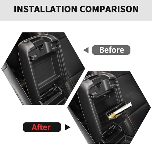 RT-TCZ RTTCZ Center Console Armrest Pad Storage Box Insert Hidden Tray Organizer Interior Accessories Compatible with Jeep Wrangler JL JLU Gladiator JT 20182024 - Image 3