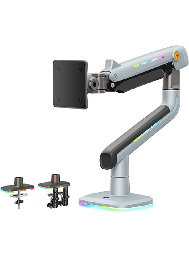 NB NORTH BAYOU NB Gaming Monitor Arm – Heavy Duty Adjustable Arm for 32–60 Inch Screens, Supports up to 20kg, VESA 75/100, Multi-Angle, Premium Aluminum, Lake Blue - Image 1