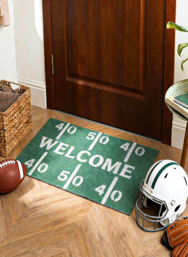 Dunzy Football Door Mat Welcome Outdoor Door Mats Football Field Design Front Doors Rugs Non Slip Floor Mats for Gift Porch Entryway Indoor Outdoor, 30 x 18 Inch - Image 5