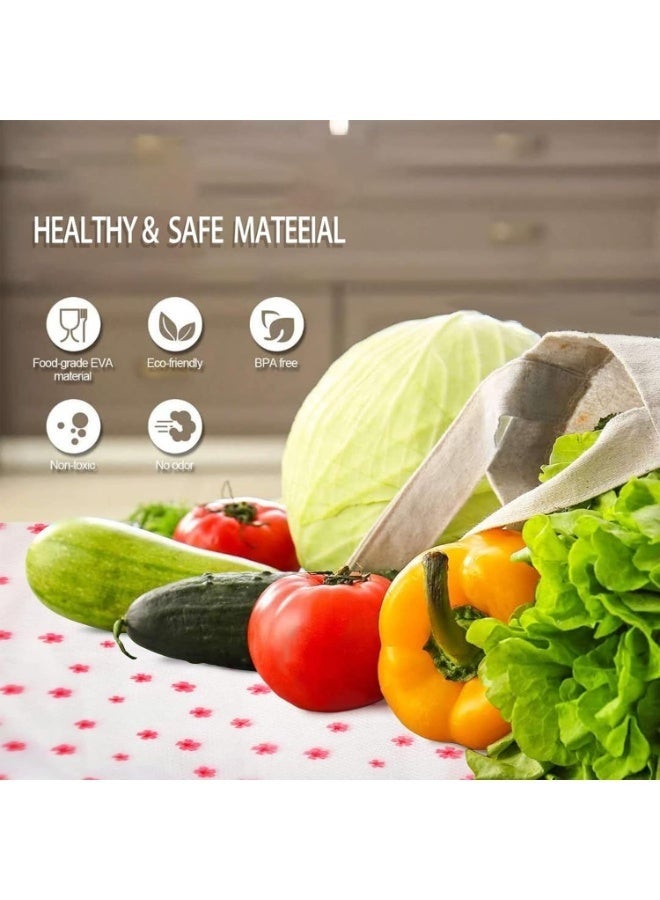 Cherry Blossom Flower Shelf Liner for Kitchen Cabinets Non-Adhesive Drawer Liner Non-Slip Refrigerator Liner Waterproof Fridge Pad Cupboard Mat Easy Placemats - Image 4