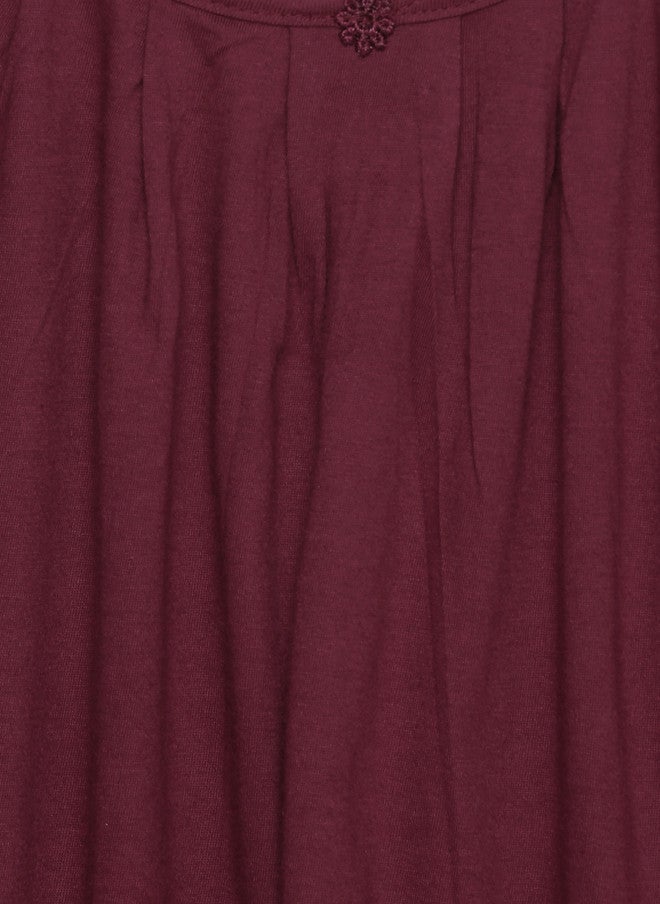 Red Rose Women Maroon Maxi Nightdress SANDHYA - Image 5