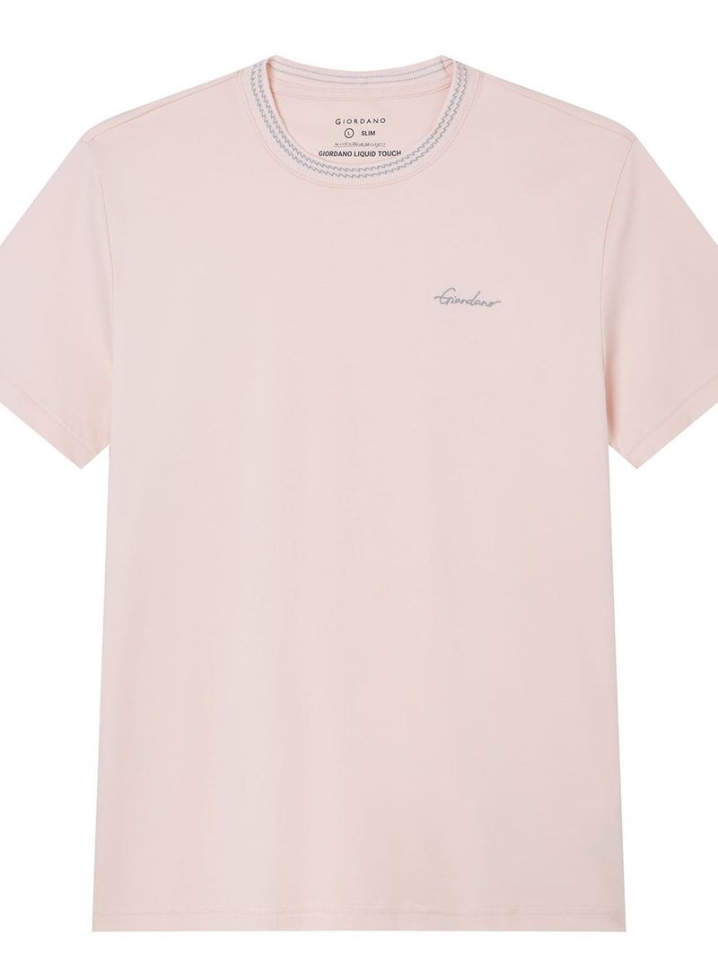 GIORDANO Men's Slim Fit Liquid Touch Cotton Tee - Image 3