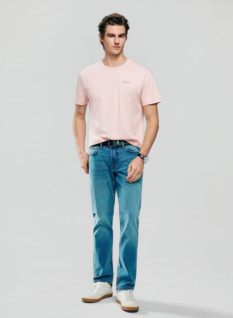 GIORDANO Men's Slim Fit Liquid Touch Cotton Tee - Image 2