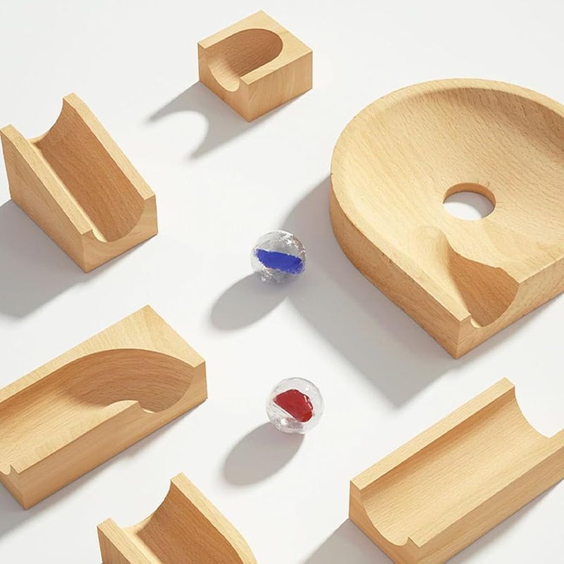 Wooden Marble Race Track Maze Game Educational STEM Toy For Kids 22 5x16 5x16 5cm - Image 5