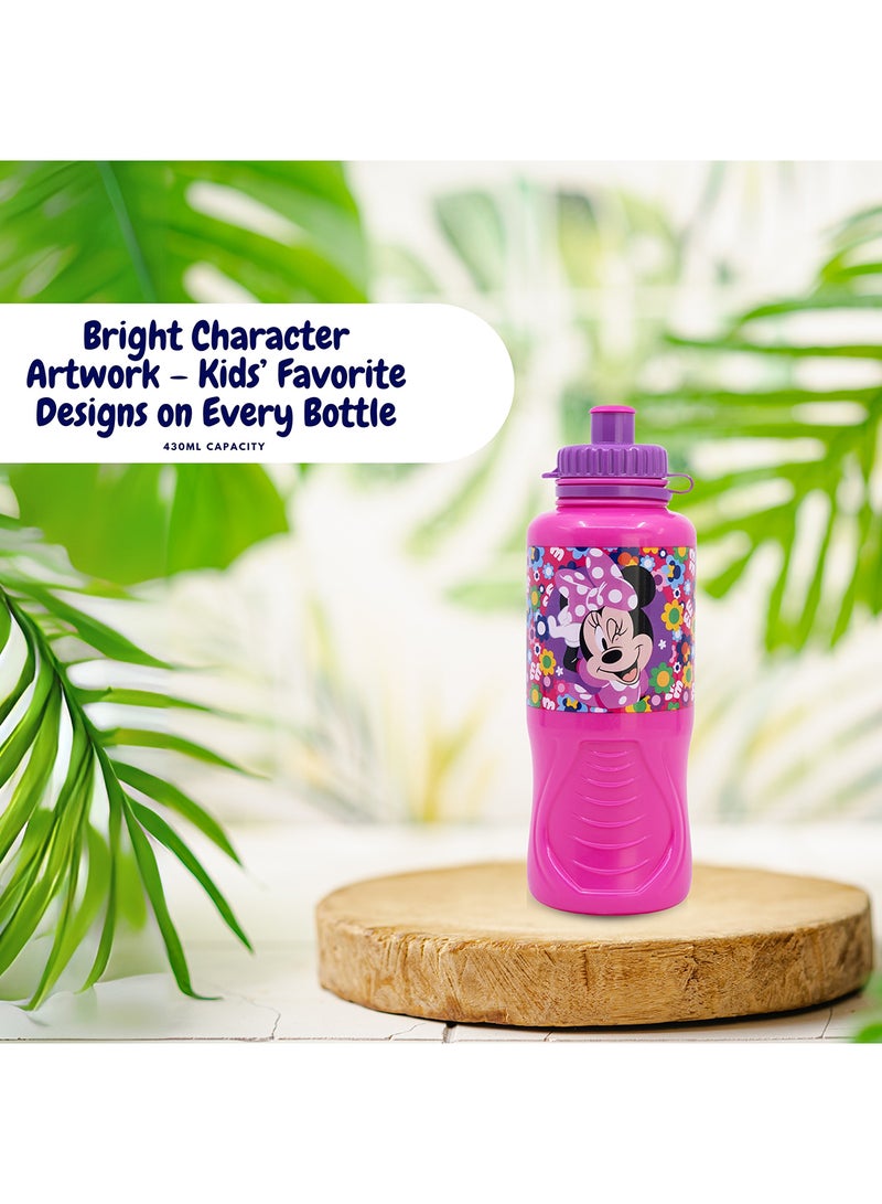 Stor Ergo Sport Water Bottle 430 Ml Minnie Bold Florals - Image 4