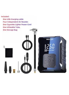 OUYoo OUYoo Tire Inflator Portable Air Compressor，With Precise Digital Pressure Gauge, 2x Fast Mini Inflation Pump for Cars, Bike, Balls, Auto Shut Off,4 Modes for,Warning Lights, and USB Charging Multi-Purpose Inflation Pump  - Image 2