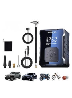 OUYoo OUYoo Tire Inflator Portable Air Compressor，With Precise Digital Pressure Gauge, 2x Fast Mini Inflation Pump for Cars, Bike, Balls, Auto Shut Off,4 Modes for,Warning Lights, and USB Charging Multi-Purpose Inflation Pump  - Image 1