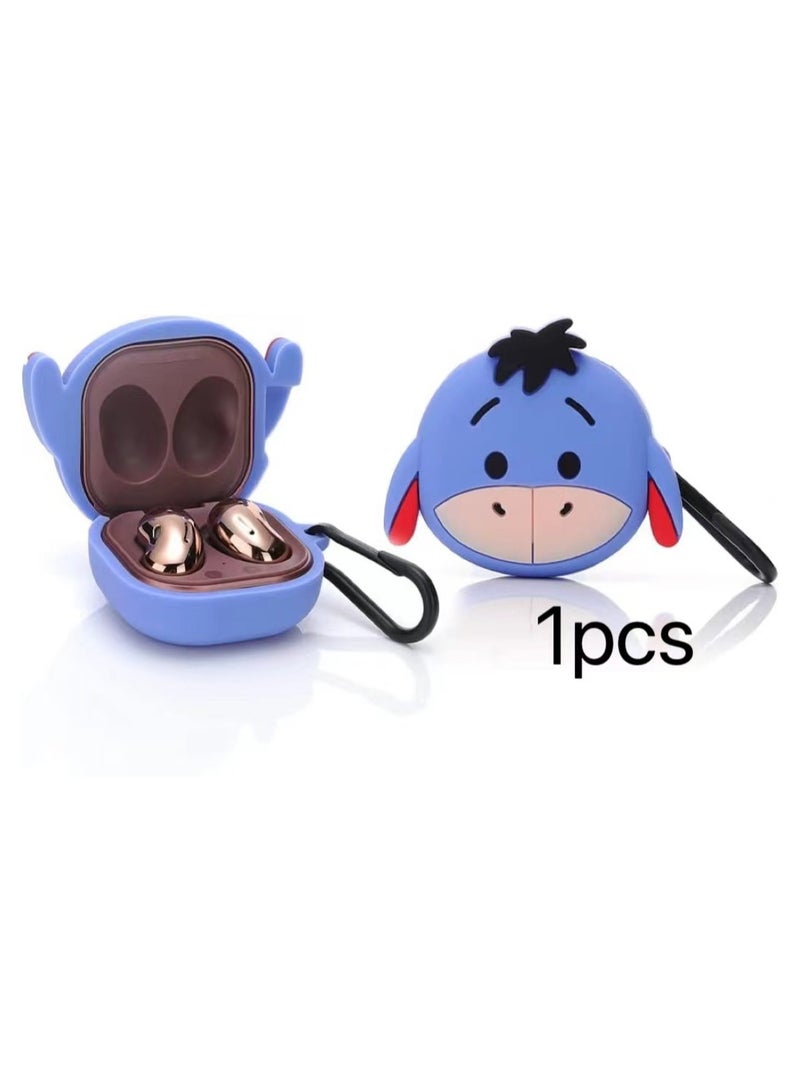 Silicone Cartoon Earbuds Case Protective Cover with Keychain Fit for Samsung Galaxy Buds2 Pro (2022) /Galaxy Buds 2 (2021) /Galaxy Buds Pro (2021) /Galaxy Buds Live (2020)  - Image 1
