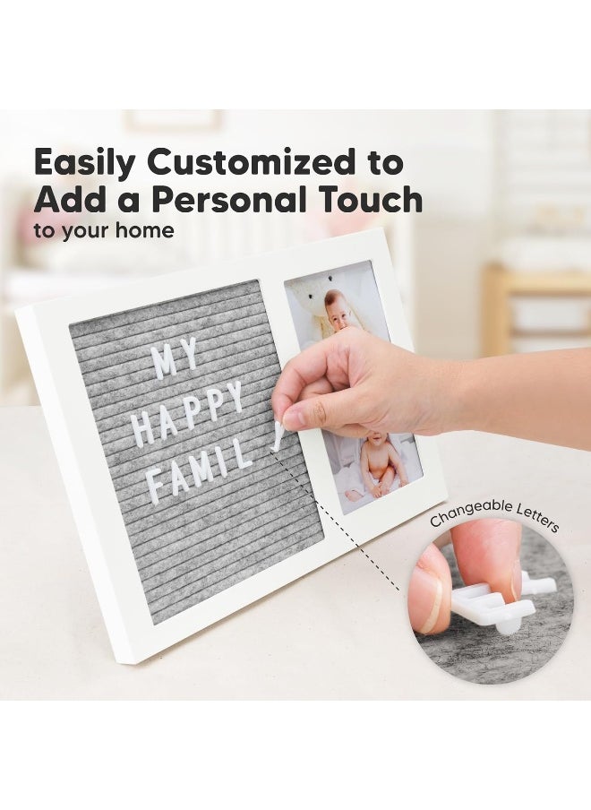 KeaBabies Felt Letter Board Baby Keepsake - Baby Picture Frame, Announcement Message Felt Board & Letterboard Letters, Gender Reveal Gifts, My First Year Picture Frame, Ultrasound Picture Frame  - Image 4