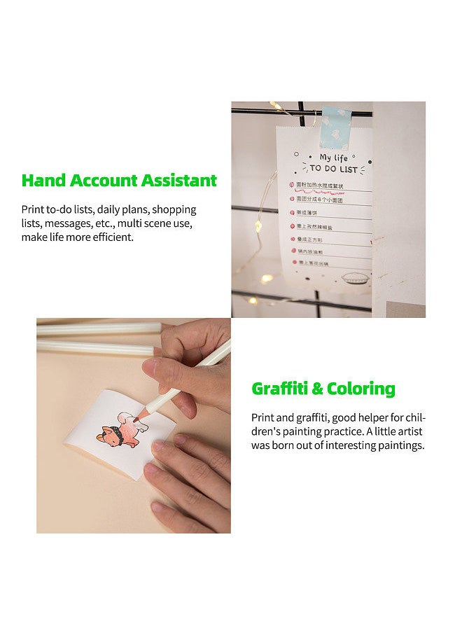 P3 Mini Pocket Photo Printer Portable Thermal Printing Machine Wireless BT Connection for Paper Instant Printer Sticker with 1 Roll Thermal Paper