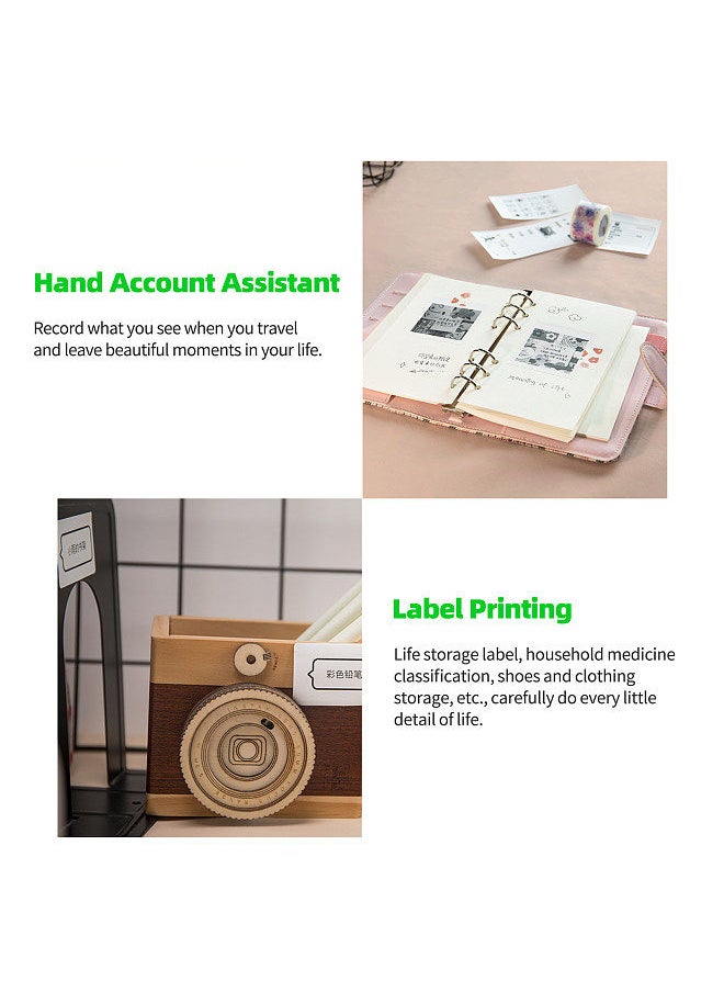 P3 Mini Pocket Photo Printer Portable Thermal Printing Machine Wireless BT Connection for Paper Instant Printer Sticker with 1 Roll Thermal Paper