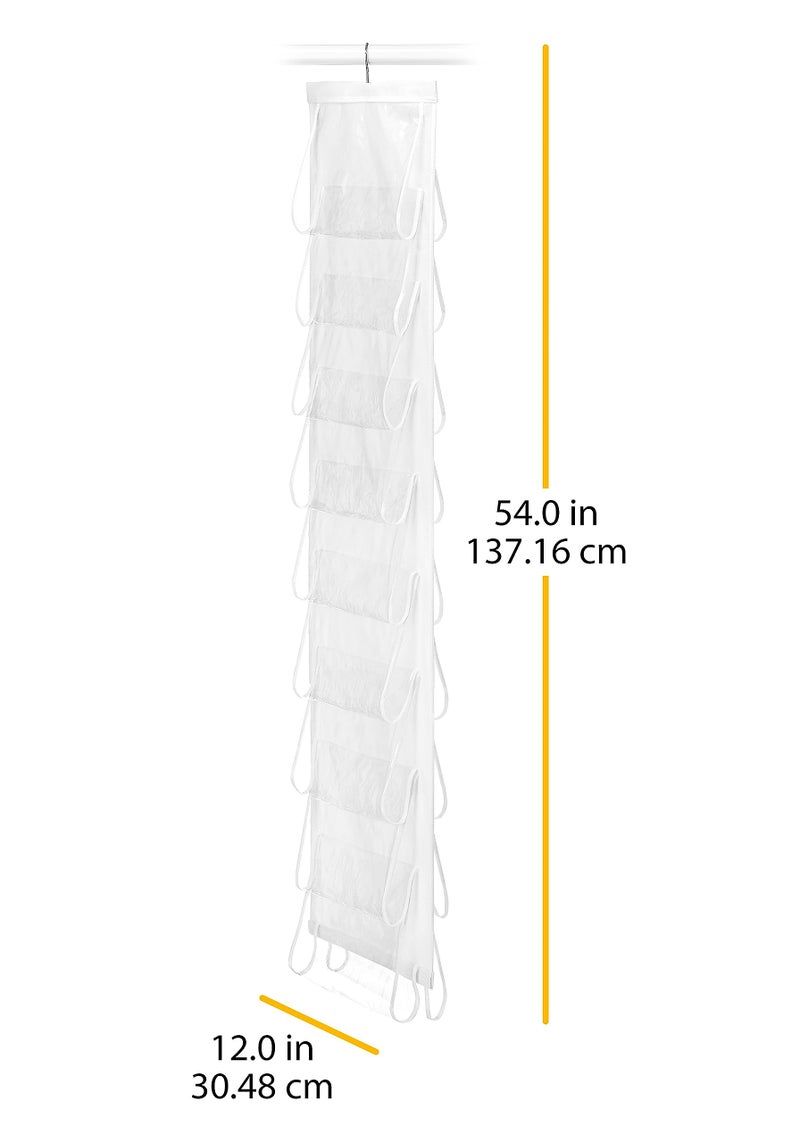 Whitmor White Hanging Shoe File, Clear - Image 3