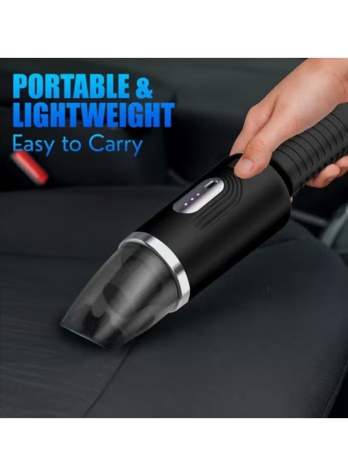 جرين تايجر مكنسة كهربائية لاسلكية متعددة الوظائف للسيارة وجهاز للتحكم في عث الغبار - مكنسة يدوية محمولة مع شحن سريع، ووقت تشغيل من 25 إلى 30 دقيقة، للاستخدام المنزلي والسيارة - Image 3