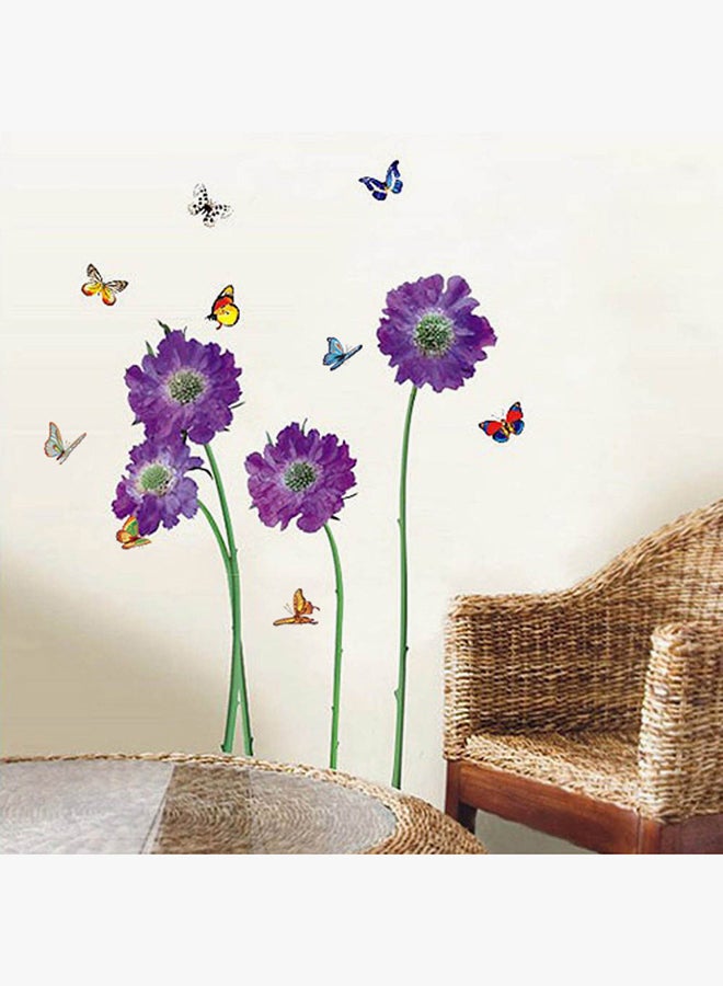 كياوكاي ملصق جدار بتصميم نقشة الزهور الأرجواني/ الأخضر 80x100Ø³Ù†ØªÙŠÙ…ØªØ± - Image 4