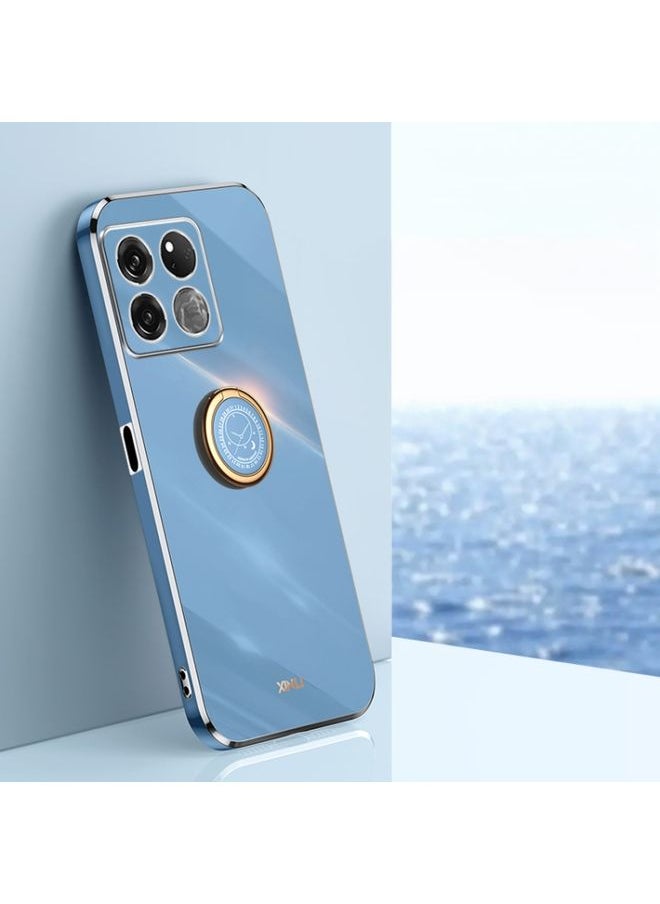 HuHa - Case Cover For For OnePlus Ace Racing XINLI Straight Edge 6D Electroplate TPU Phone Case with Ring Holder(Celestial Blue) - Image 1