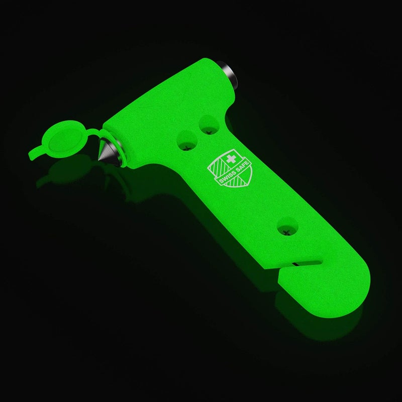 Swiss Safe 5-in-1 Emergency Car Hammer (Glow-in-The-Dark) - Image 1