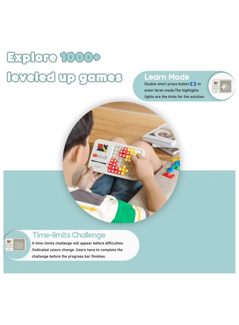 Giiker GiiKER Super Blocks, Over 1000 Leveling Challenges, Patience Games, Skill Games, Logic Games for Children from 6 Years, Portable Travel Games, Puzzle, Birthday Gift.