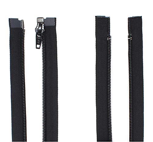 YKK® 27"Sport Jacket Zipper Nylon Coil Zippers #5 Separating Bottom ~ Black (1 Zipper/Pack) Made in USA! - Image 4