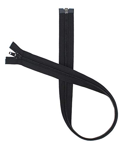 YKK® 27"Sport Jacket Zipper Nylon Coil Zippers #5 Separating Bottom ~ Black (1 Zipper/Pack) Made in USA! - Image 2