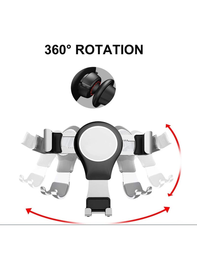 حامل الهاتف لأودي A3 8V ، 360 درجة الدوران الجاذبية قفل السيارات مستقرة لا تذبذب سهل جبل سبيكة الألومنيوم السيارة المتنقلة وقف 8V / S3 8V 2014-2019 - Image 2