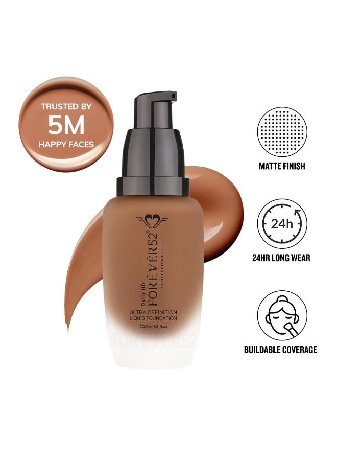 Daily Life Forever52 Ultra Definition Liquid Foundation|24H Wear, Medium to Full Coverage, Pore-Minimizing & Mattifying, Long Lasting, Anti-Aging, matte Finish | All skin types - Eclair 02  30ml - Image 3