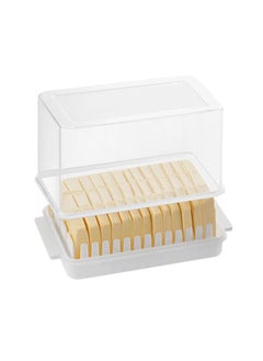 Thoraya Butter Cutting Dish with Lid PP Rectangular Butter Container Accurate Cutter Box for Freezer Countertop  - Image 3