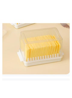 Thoraya Butter Cutting Dish with Lid PP Rectangular Butter Container Accurate Cutter Box for Freezer Countertop  - Image 5