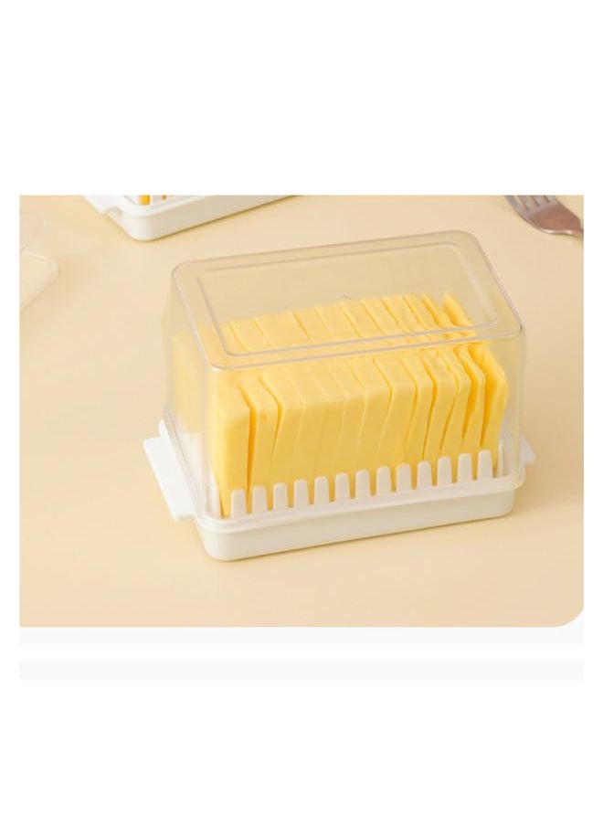 Thoraya - Butter Cutting Dish with Lid PP Rectangular Butter Container Accurate Cutter Box for Freezer Countertop - Image 1