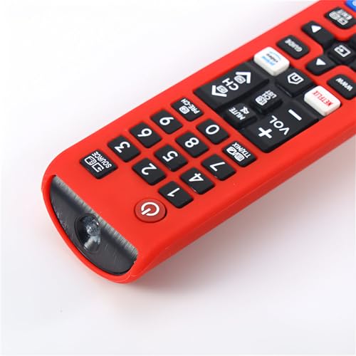 RAYA Silicone Cover Compatible with Samsung Smart TV Remote BN59-01315 / Foxsky TV/X Electron TV Remote Protective Case with Lanyard [R emote NOT Included] (Black) - Image 2