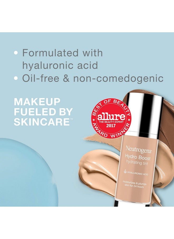 Neutrogena Hydro Boost Hydrating Tint With Hyaluronic Acid Lightweight Water Gel Formula Moisturizing Oil Free & Non Comedogenic Liquid Foundation Makeup 30 Buff Color 1.0 Fl. Oz  - Image 3